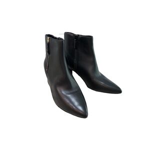 Cole Haan Eva Ankle Boots Black Leather Zip Pointed Toe. Size 9.5 B NIB